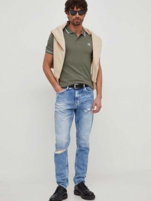 Bluza Calvin Klein Jeans beżowa