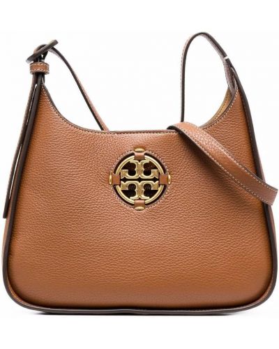 Lær veske Tory Burch brun