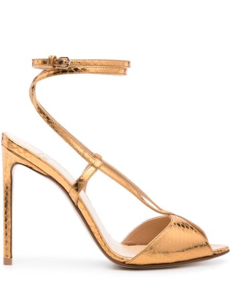 Kožené sandály Francesco Russo zlaté