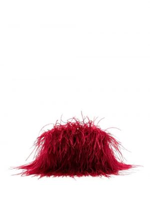 Pochette à plumes Serpui rouge