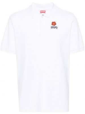 Geblümte t-shirt mit stickerei Kenzo weiß