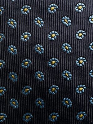 Corbata con bordado de flores Etro azul