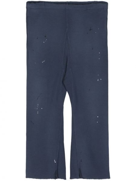 Pantaloni sport din bumbac Maison Margiela albastru