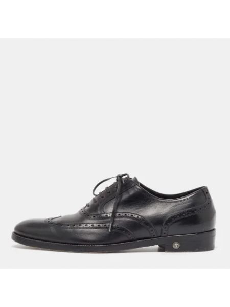 Zapatos oxford de cuero Versace Pre-owned negro