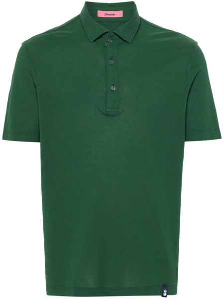 Памучна поло тениска Drumohr зелено