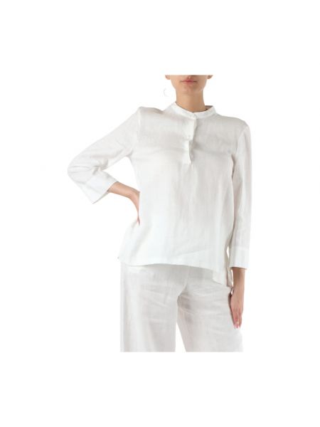 Blusa de lino Niu blanco
