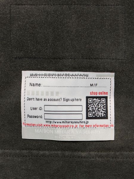 Βαμβακερή μπλούζα από ζέρσεϋ Mihara Yasuhiro μαύρο