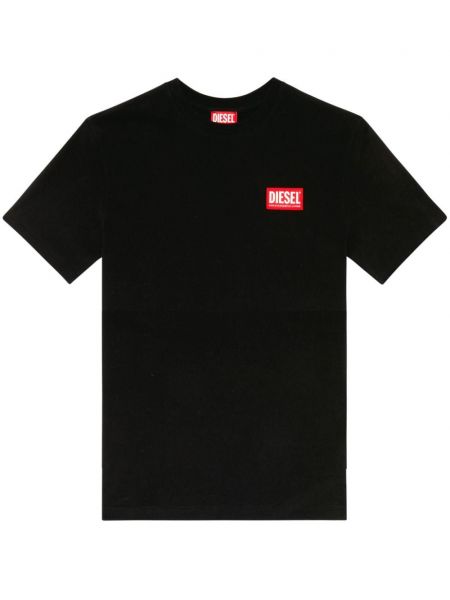 Bavlnené tričko Diesel čierna