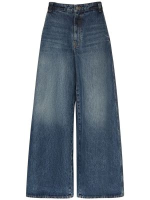 Voľné džínsy s nízkym pásom Khaite modrá