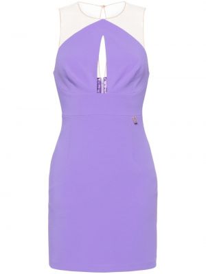 Mini obleka Elisabetta Franchi vijolična