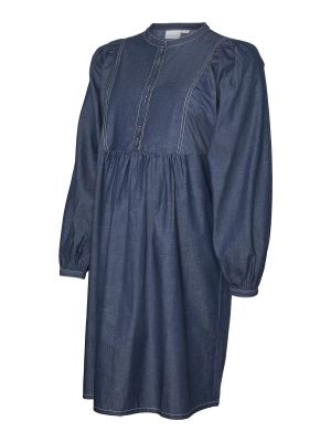 Džínsové šaty Mamalicious modrá