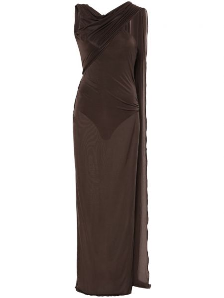 Robe en jersey The Attico marron