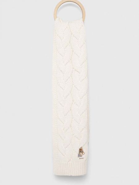 Вълнен шал Polo Ralph Lauren бяло