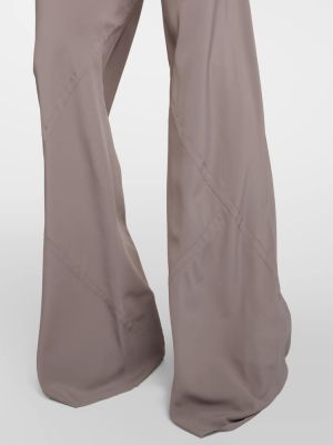 Pantalones rectos de crepé Rick Owens beige