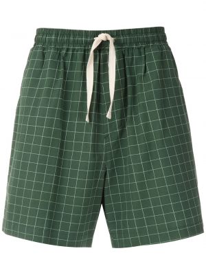 Pantalones cortos deportivos a cuadros Osklen verde