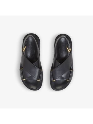 Кожаные сандалии Marni черные