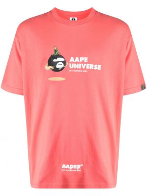 Bombažna majica s potiskom Aape By *a Bathing Ape® oranžna