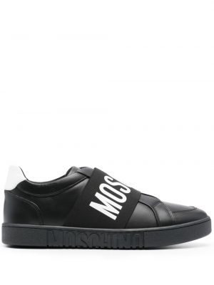 Sneakers με σχέδιο slip-on Moschino μαύρο