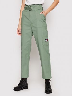 Cargo hlače Tommy Jeans zelena