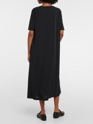 Sukienka midi z dżerseju Max Mara Leisure czarna