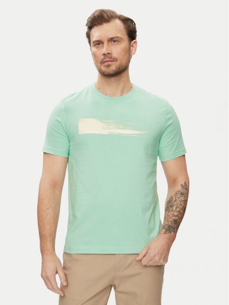 T-shirt Calvin Klein vert