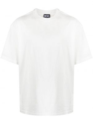 Βαμβακερή μπλούζα Diesel λευκό