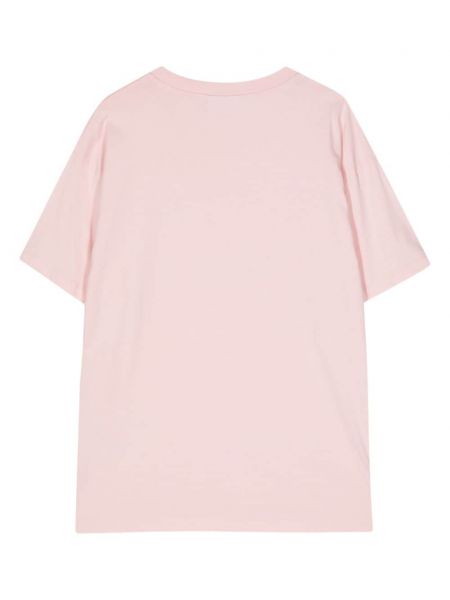 T-shirt aus baumwoll mit print Maison Kitsuné pink