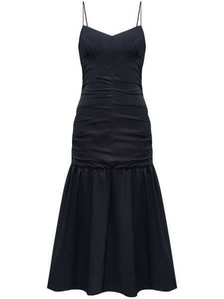 Βαμβακερή μίντι φόρεμα 12 Storeez μαύρο