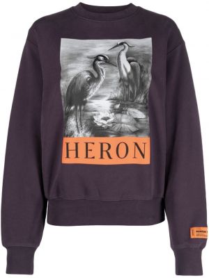 Sweatshirt aus baumwoll mit print Heron Preston lila