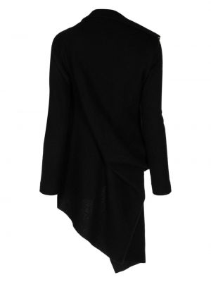 Manteau en laine asymétrique Yohji Yamamoto noir