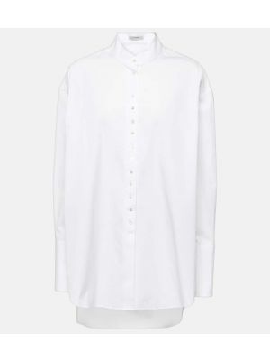 Camicia di cotone oversize The Row bianco
