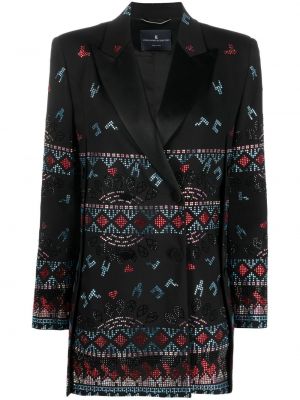 Krystaller lang blazer Ermanno Scervino svart