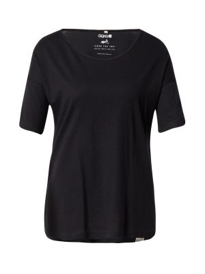 Jednofarebné bavlnené priliehavé tričko Degree - čierna