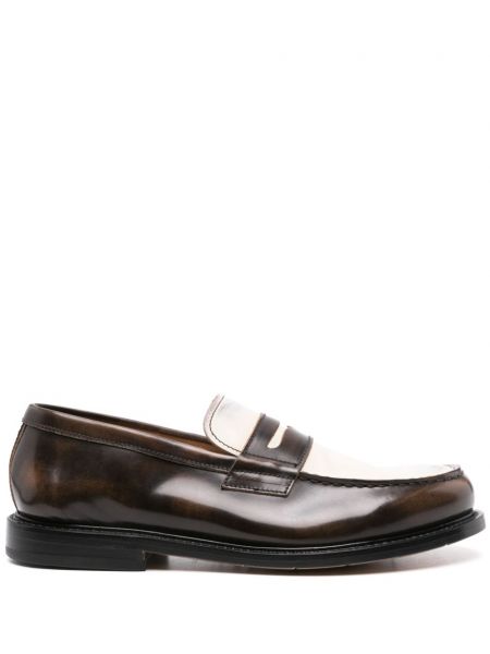 Nahast loafer-kingad Premiata pruun