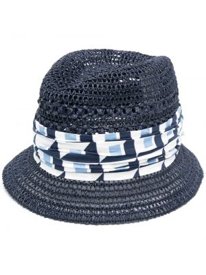 Sombrero con estampado con estampado geométrico Dolce & Gabbana azul