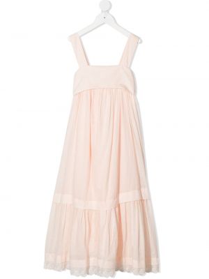 Blonder brodert dress for jenter Chloe Kids rosa