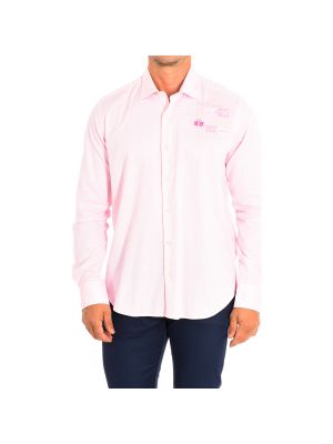 Košulja sa dugačkim rukavima La Martina ružičasta