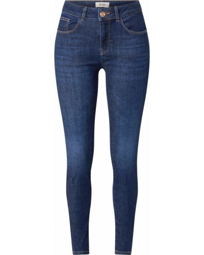 Bavlnené džínsy s vysokým pásom na zips Mos Mosh - tmavo modrá