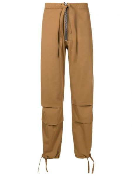 Bavlněné rovné kalhoty Piet hnědé