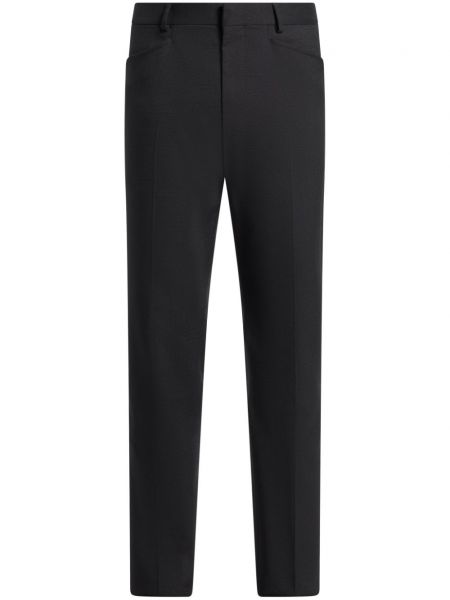 Pantaloni de mătase slim fit Tom Ford negru