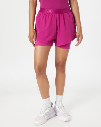 Laza szabású magas derekú sport rövidnadrág Fila lila