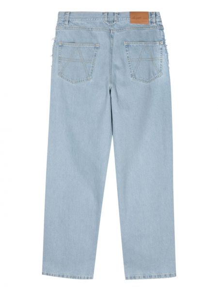 Pruhované straight fit džíny Axel Arigato modré