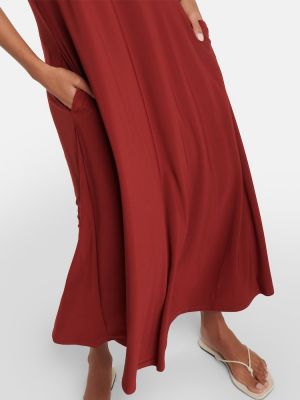 Μάξι φόρεμα από ζέρσεϋ Max Mara κόκκινο