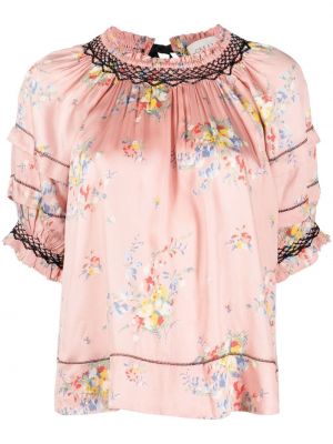 Блуза на цветя с принт The Great. розово