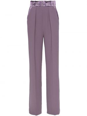 Kelnės su perlais Elisabetta Franchi violetinė