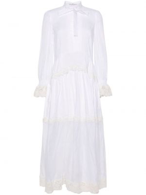 Mežģīņu maksi kleita Ermanno Scervino balts