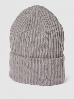 Вязаная шапка с широкой манжетой модель "HEXO" Pieces, светло-серый