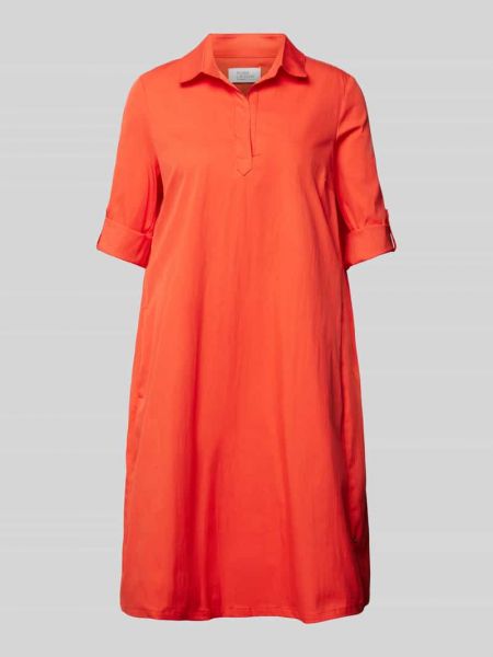 Sukienka midi bawełniana w jednolitym kolorze Robe Légère czerwona