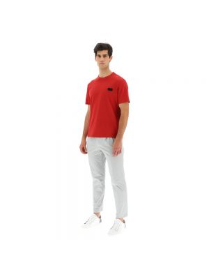 Camiseta de algodón Herno rojo