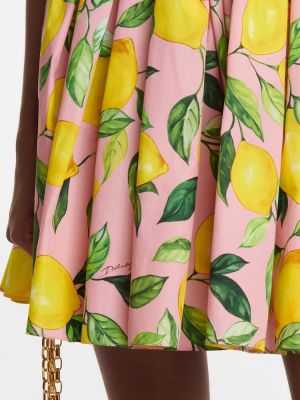 Kleid aus baumwoll mit print Dolce&gabbana pink